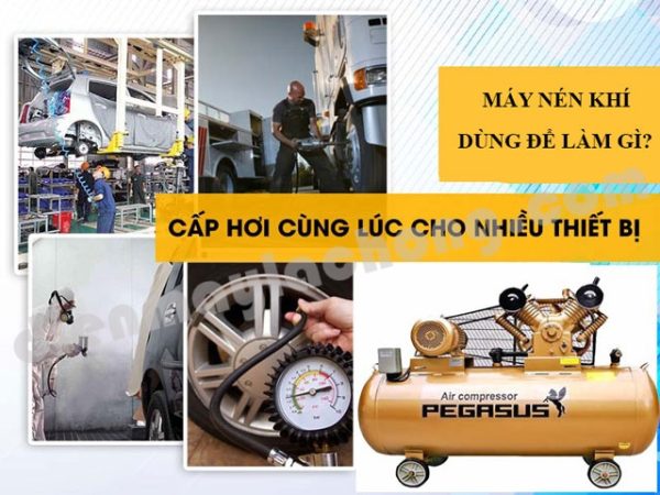 Máy khí nén có khả năng cung cấp năng lượng đồng thời cho nhiều thiết bị máy móc