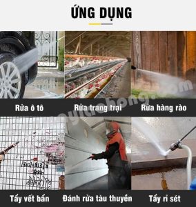 Khả năng xịt rửa mạnh mẽ nên được được ứng dụng rộng rãi