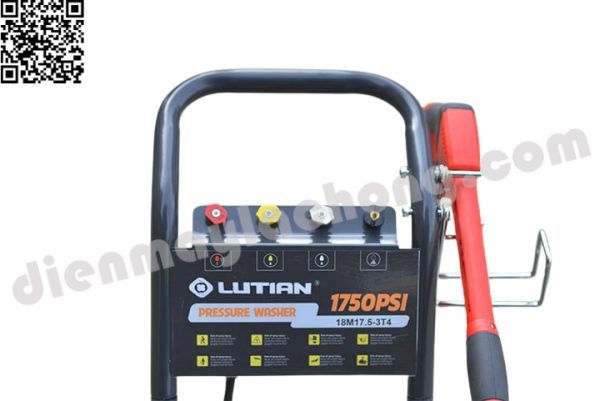 Máy rửa xe Lutian 3kW có đi kèm phụ kiện đầy đủ