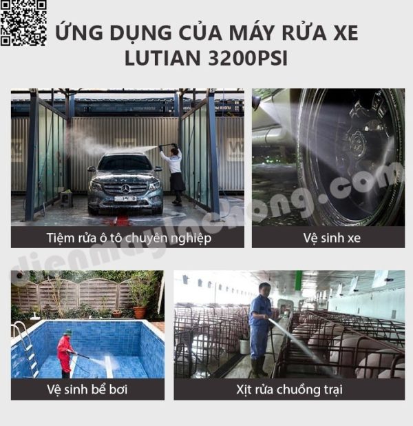 Máy rửa xe Lutian 5.5 kW có tính ứng dụng cao